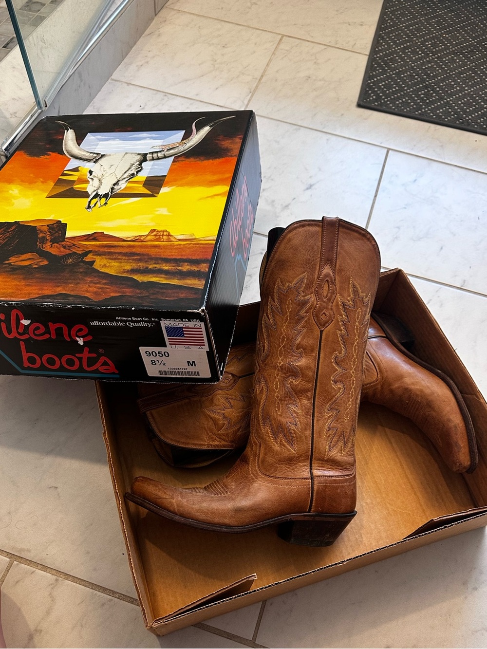 Abilene Boot Co. Tan Western Boots